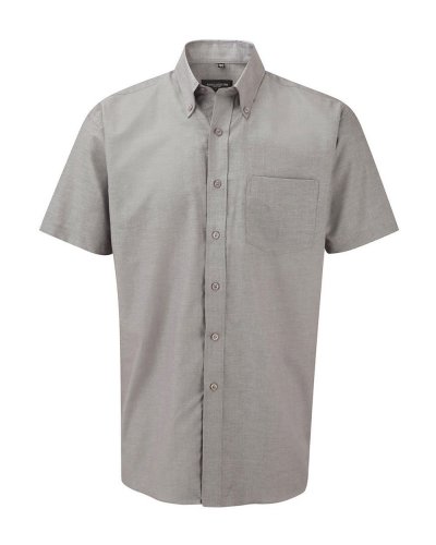 Camicia uomo Oxford base arrotondata maniche corte