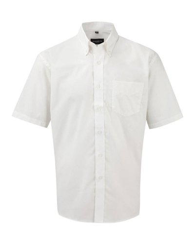Camicia uomo Oxford base arrotondata maniche corte