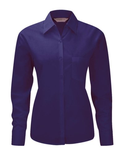 Camicia donna popeline maniche lunghe con taschino