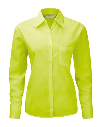 Camicia donna popeline maniche lunghe con taschino