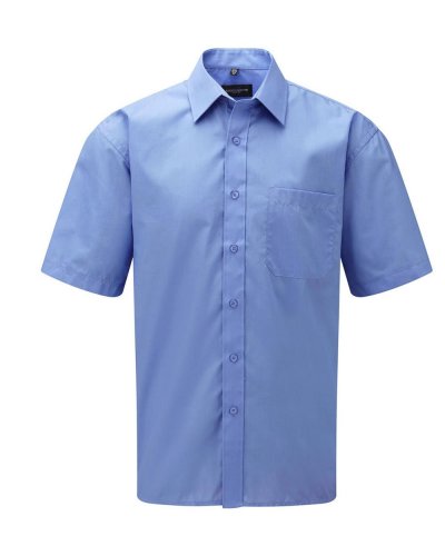 Camicia uomo popeline maniche corte tasca sul petto
