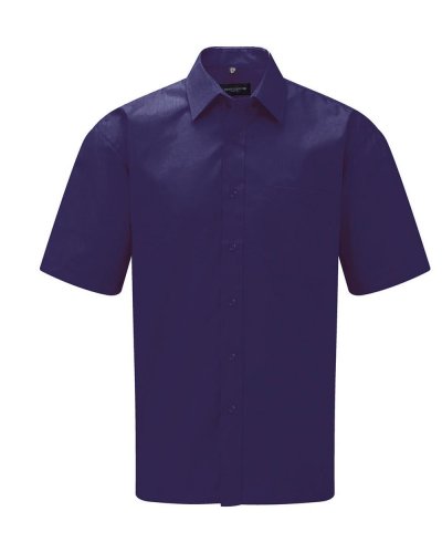 Camicia uomo popeline maniche corte tasca sul petto