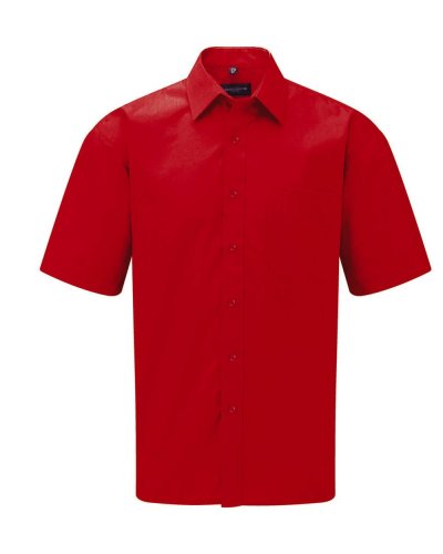 Camicia uomo popeline maniche corte tasca sul petto