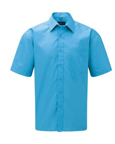 Camicia uomo popeline maniche corte tasca sul petto
