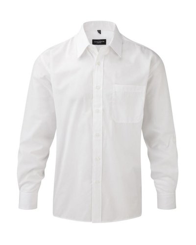 Camicia uomo popeline maniche lunghe tasca sul petto