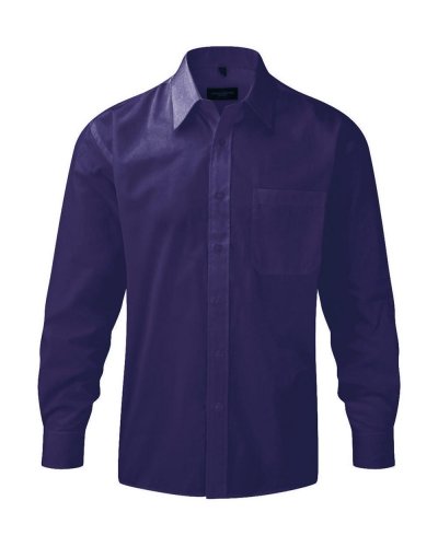 Camicia uomo popeline maniche lunghe tasca sul petto