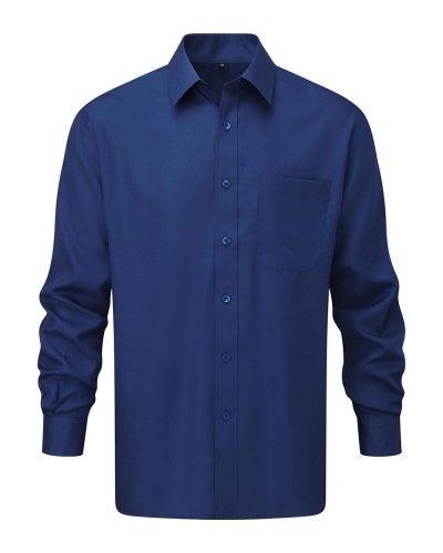 Camicia uomo popeline maniche lunghe tasca sul petto