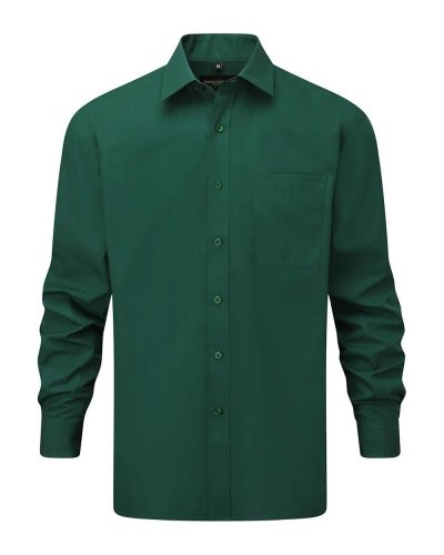 Camicia uomo popeline maniche lunghe tasca sul petto