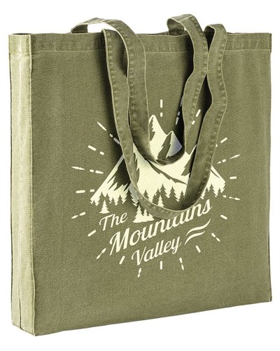 Shopper in cotone stonewashed