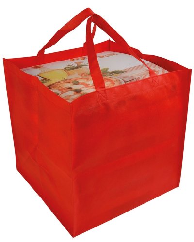Shopper formato cartone da pizza Rosso