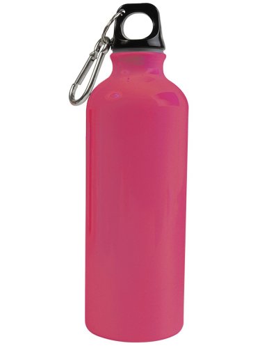 Borraccia FLUO da 500ml con Moschettone Rosa