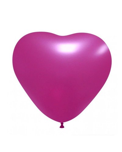 Palloncini Cuore 13.5 cm colori Metallizzati Fuchsia Metallizzato