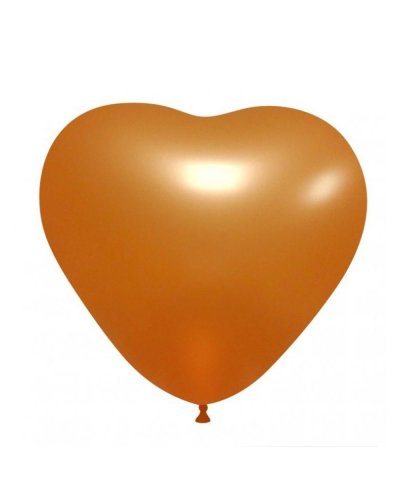 Palloncini Cuore 13.5 cm colori Metallizzati Arancio Metallizzato
