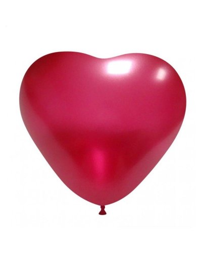Palloncini Cuore 13.5 cm colori Metallizzati Bordeaux Metallizzato