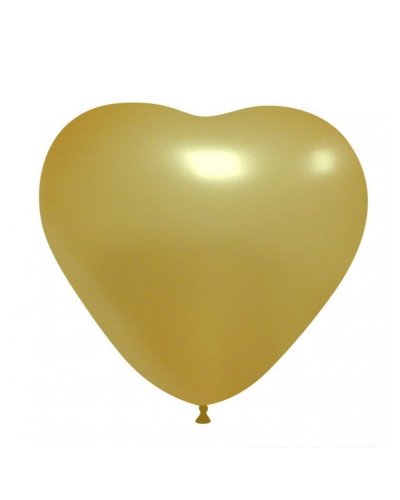 Palloncini Cuore 13.5 cm colori Metallizzati Avorio Metallizzato