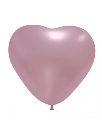 Palloncini Cuore 13.5 cm colori Metallizzati Rosa Chiaro Metallizzato