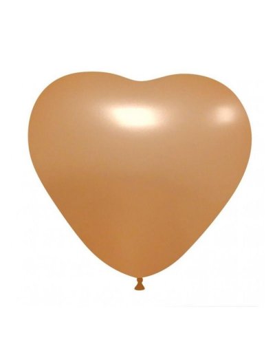 Palloncini Cuore 13.5 cm colori Metallizzati Pesca Metallizzato