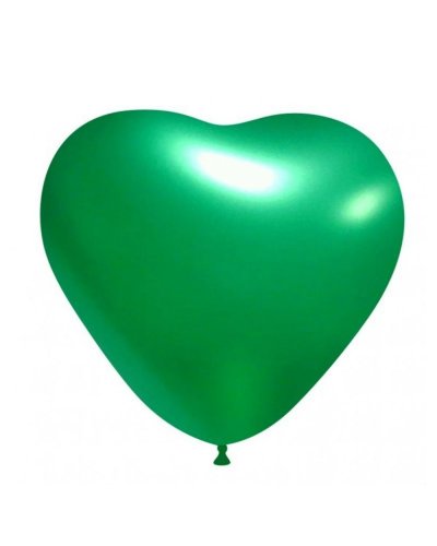 Palloncini Cuore 13.5 cm colori Metallizzati Verde Scuro Metallizzato