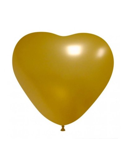 Palloncini Cuore 23 cm colori metallizzati Oro