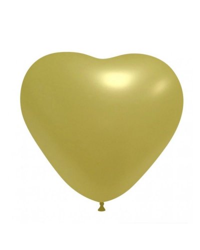 Palloncini Cuore 38 cm Crema Metallizato