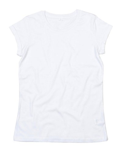 Women's Roll Sleeve T White