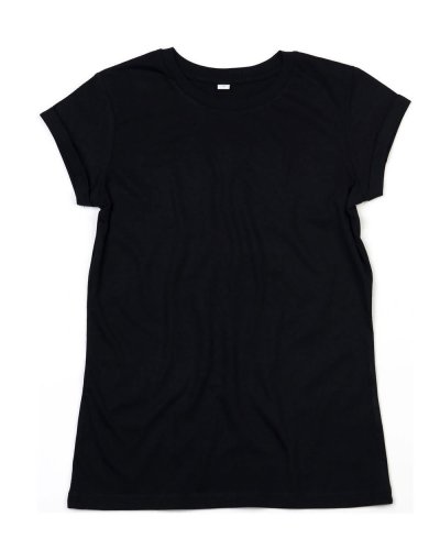 Women's Roll Sleeve T Black