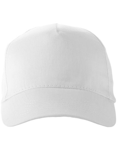 Cappellino 5 pannelli Solido Bianco