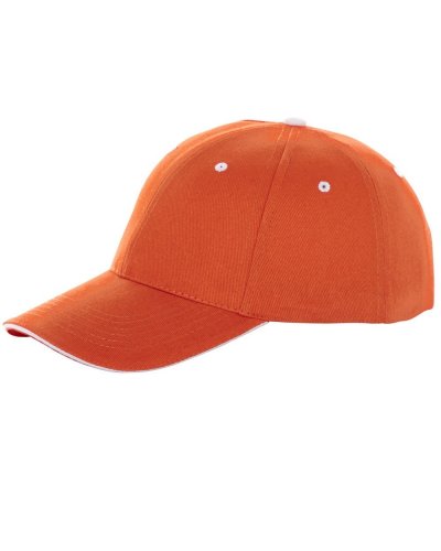 Cappellino 6 pannelli Brent Arancio
