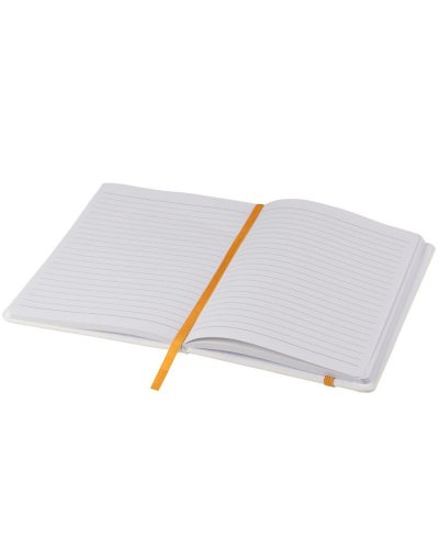 Notebook A5 Spectrum bianco con elastico colorato