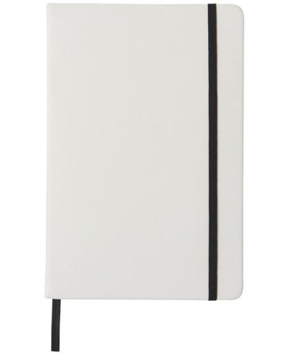 Notebook A5 Spectrum bianco con elastico colorato Bianco / Nero