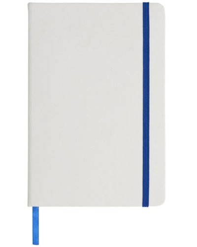 Notebook A5 Spectrum bianco con elastico colorato Blu / Bianco