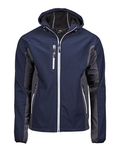 Softshell Hooded Lightweight Performance Navy/Grey