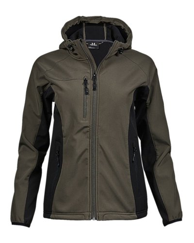 Softshell donna Hooded Lightweight Performance Olive/Black