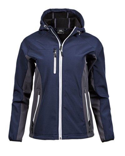 Softshell donna Hooded Lightweight Performance Navy/Grey