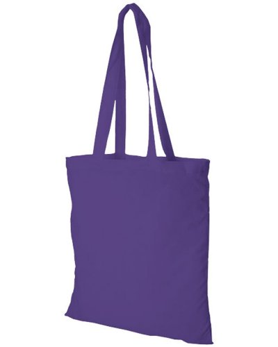 Shopper colorata in cotone manici lunghi da 140 gr