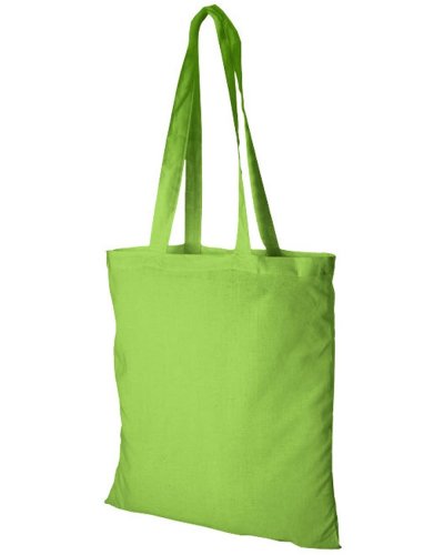 Shopper colorata in cotone manici lunghi da 140 gr Lime