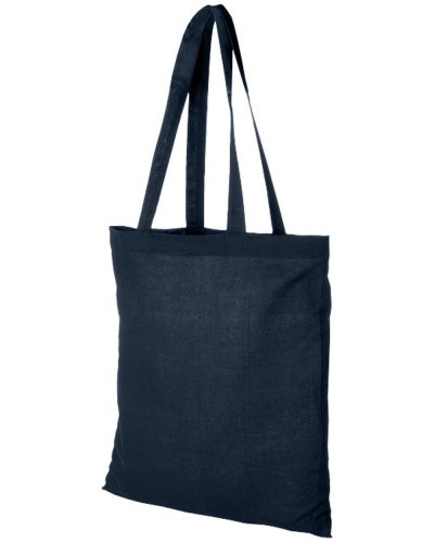 Shopper colorata in cotone manici lunghi da 140 gr Navy
