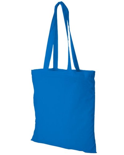Shopper colorata in cotone manici lunghi da 140 gr Process Blue