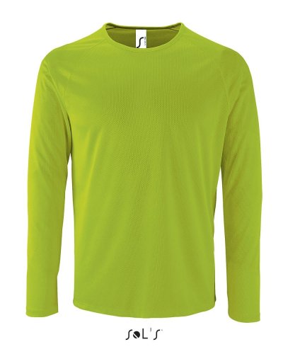 T-Shirt Sporty maniche lunghe Verde Fluo