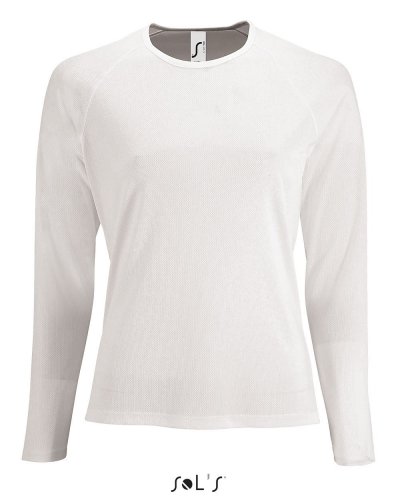 T-Shirt Sporty Donna maniche lunghe Bianco