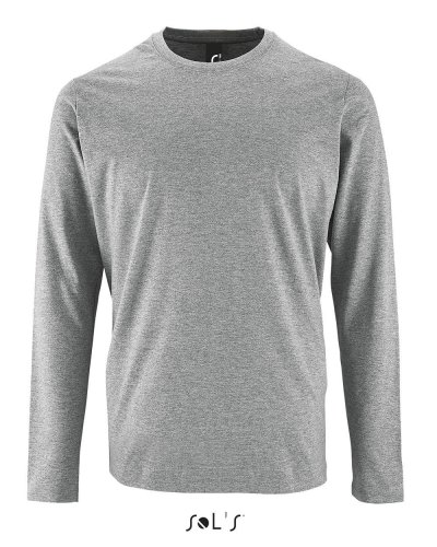 T-shirt imperial manica lunga Grigio Medio Melange