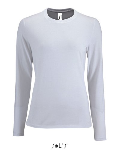 T-shirt donna Imperial maniche lunghe Bianco