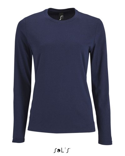 T-shirt donna Imperial maniche lunghe Blu Oltremare