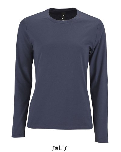 T-shirt donna Imperial maniche lunghe Grigio Topo