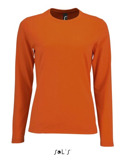 T-shirt donna Imperial maniche lunghe Arancio