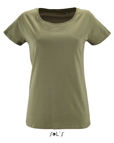 T-shirt in cotone biologico Milo Women Kaki