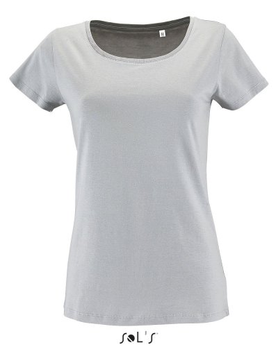 T-shirt in cotone biologico Milo Women Grigio Medio Melange