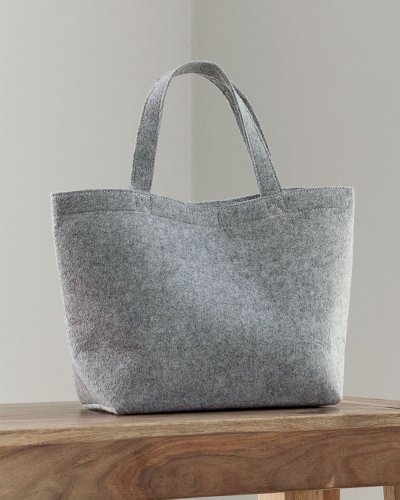 Small Shopper in feltro Grey Melange