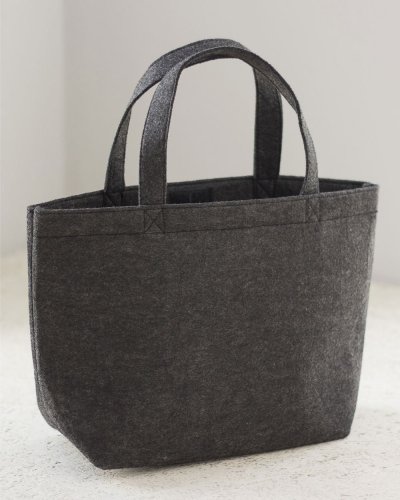 Small Shopper in feltro Charcoal Melange
