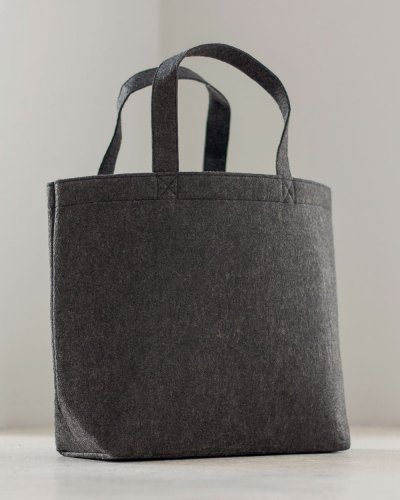Large Shopper in feltro Charcoal Melange